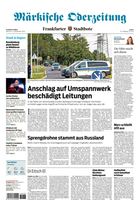 Cover of Markische Oderzeitung Frankfurt (Oder)