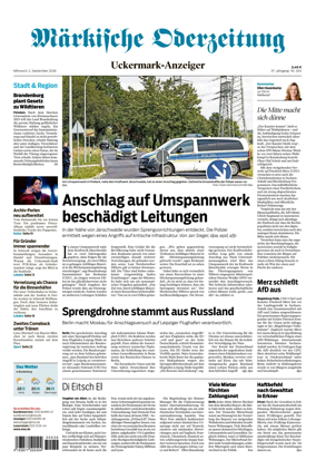 Cover of Markische Oderzeitung Uckermarkanzeiger
