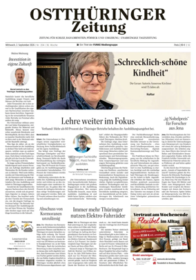 Cover of Ostthuringer Zeitung (Posneck)