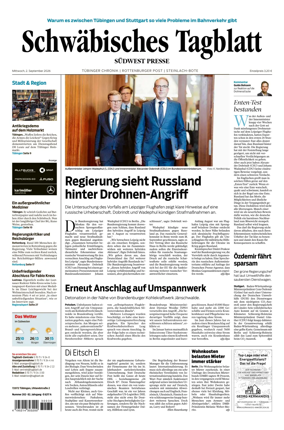 Cover of Schwabisches Tagblatt - Tubinger Chronik