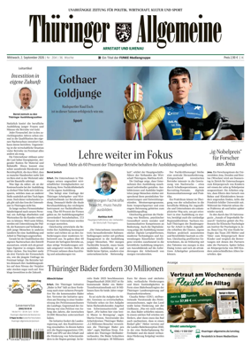 Cover of Thuringer Allgemeine (Arnstadt und Ilmenauz)