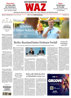 Cover of Westdeutsche Allgemeine Zeitung (Bochum)