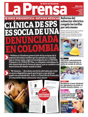 Cover of Diario La Prensa
