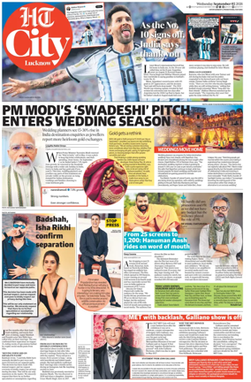 Cover of Hindustan Times (Lucknow) - Live