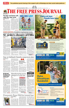 Cover of The Free Press Journal
