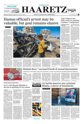 Cover of Haaretz english edition