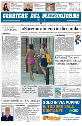 Cover of Corriere del Mezzogiorno (Puglia)