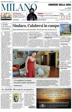 Cover of Corriere della Sera (Milano)