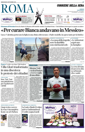 Cover of Corriere della Sera (Roma)