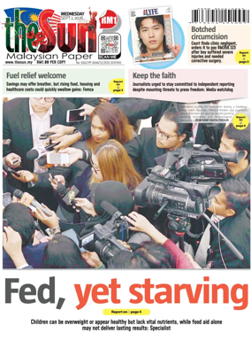 Cover of The Sun (Malaysia)