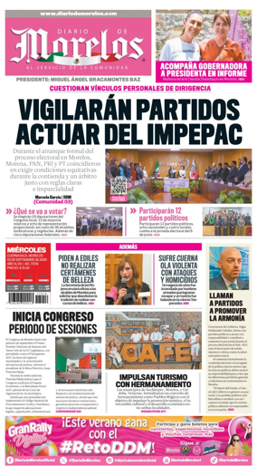 Cover of Diario de Morelos