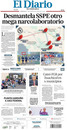 Cover of El Diario de Chihuahua