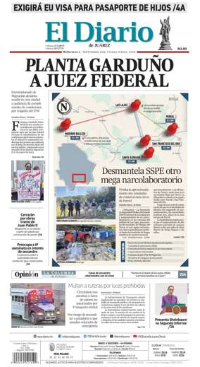 Cover of El Diario de Juarez