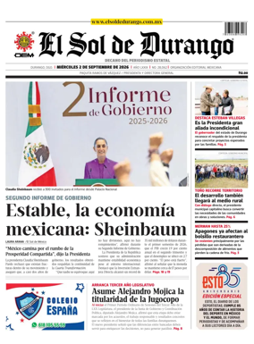 Cover of El Sol de Durango