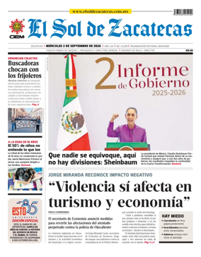 Cover of El Sol de Zacatecas