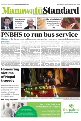 Cover of Manawatu Standard