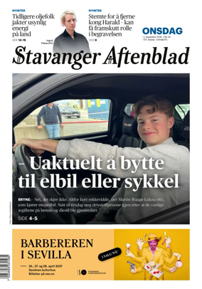 Cover of Stavanger Aftenblad