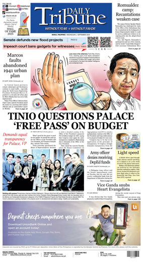 Cover of Daily Tribune (Philippines)