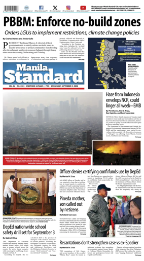 Cover of Manila Standard