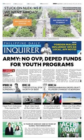 Cover of Philippine Daily Inquirer