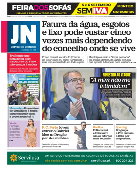 Cover of Jornal de Noticias