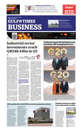 Cover of Gulf Times Business