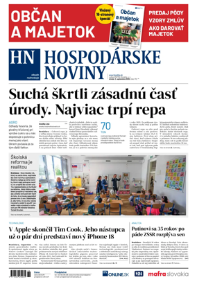 Cover of Hospodarske noviny
