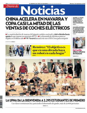 Cover of Diario de Noticias (Spain)