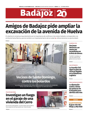 Cover of La Cronica de Badajoz BE