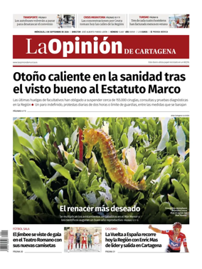 Cover of La Opinion de Murcia (Cartagena)