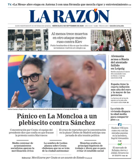 Cover of La Razon (Cataluna)