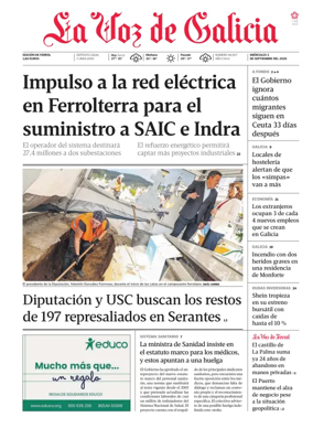 Cover of La Voz de Galicia (Ferrol)