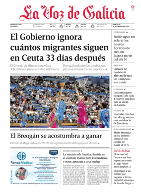 Cover of La Voz de Galicia (Lugo)