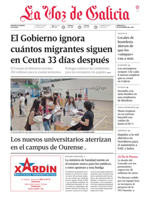 Cover of La Voz de Galicia (Ourense)
