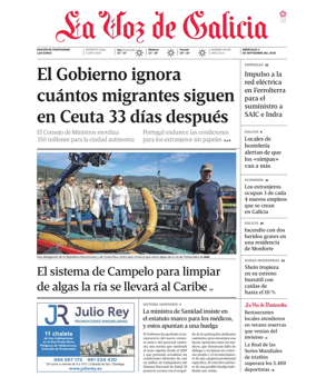 Cover of La Voz de Galicia (Pontevedra)