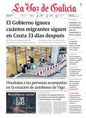 Cover of La Voz de Galicia (Vigo)