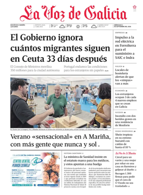 Cover of La Voz de Galicia (Viveiro)