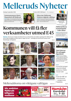 Cover of Melleruds Nyheter