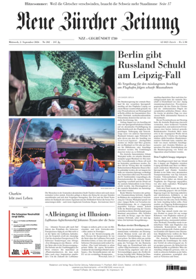 Cover of Neue Zurcher Zeitung