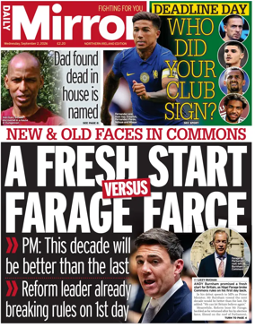 Cover of Daily Mirror (Northern Ireland)