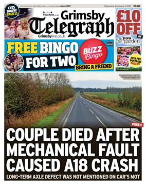 Cover of Grimsby Telegraph
