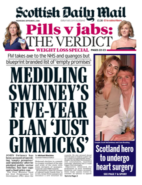 Cover of Scottish Daily Mail