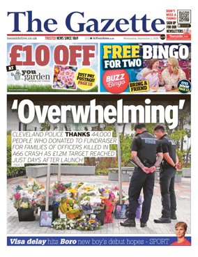 Cover of Teesside Evening Gazette