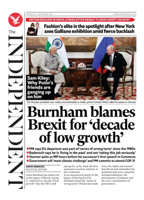 Cover of The Independent