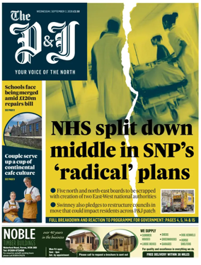 Cover of The Press and Journal (Inverness Highlands and Islands)