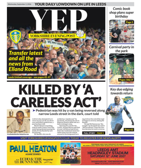 Cover of Yorkshire Evening Post