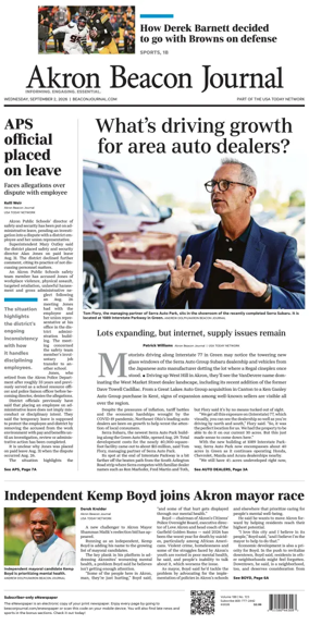 Cover of Akron Beacon Journal