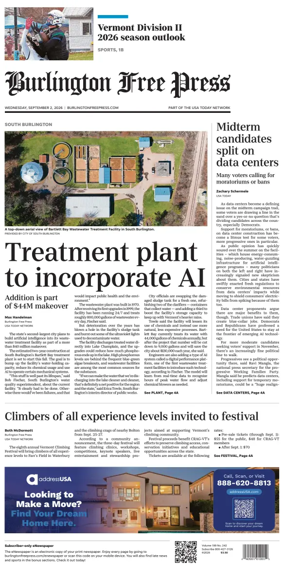 Cover of Burlington Free Press