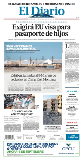 Cover of El Diario de El Paso