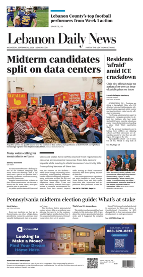 Cover of Lebanon Daily News
